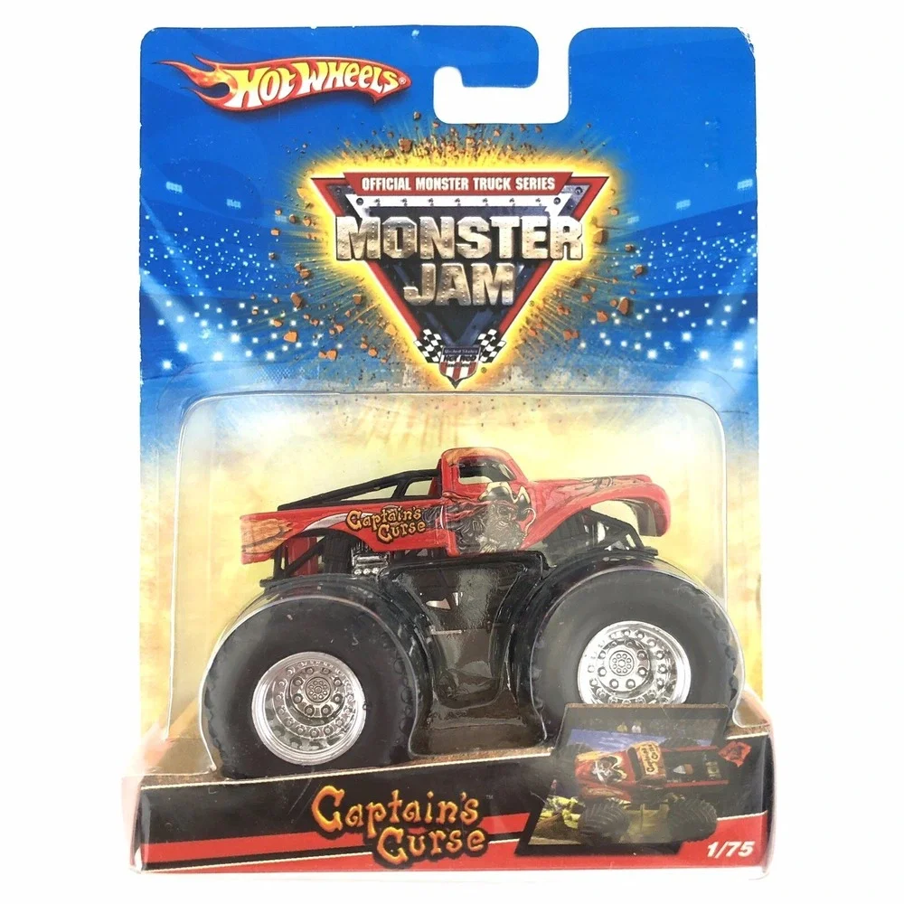 Hot Wheels Monster Jam CAPTAIN'S CURSE Monster Truck Red 1/75 Diecast 1/64‎ New